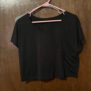 Black Cropped T-Shirt